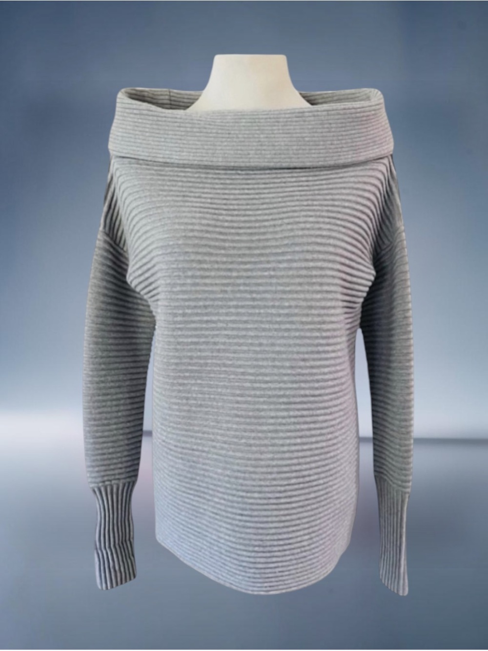 New! VICTORIA BECKHAM Ribbed Lana Wool Heavy Sweater Size M